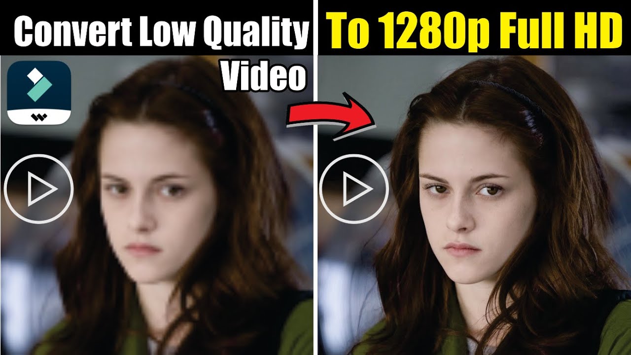 How to CONVERT LOW QUALITY VIDEO to 1280p Full HD in Filmora - YouTube