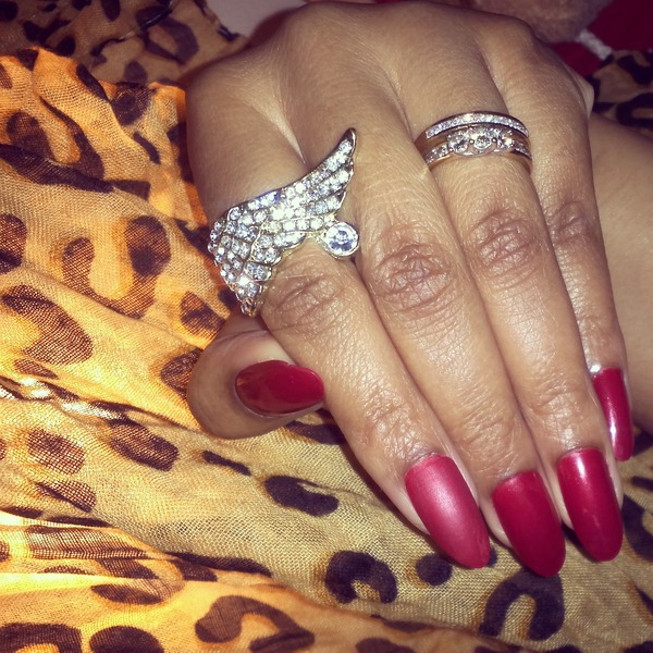 L O V E MY RINGS + SEXY WINE RED NAILS XX | Christina R.'s Photo ...