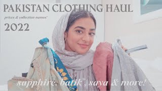 PAKISTAN CLOTHING HAUL! | 2022 | NEW SAPPHIRE COLLECTION ...