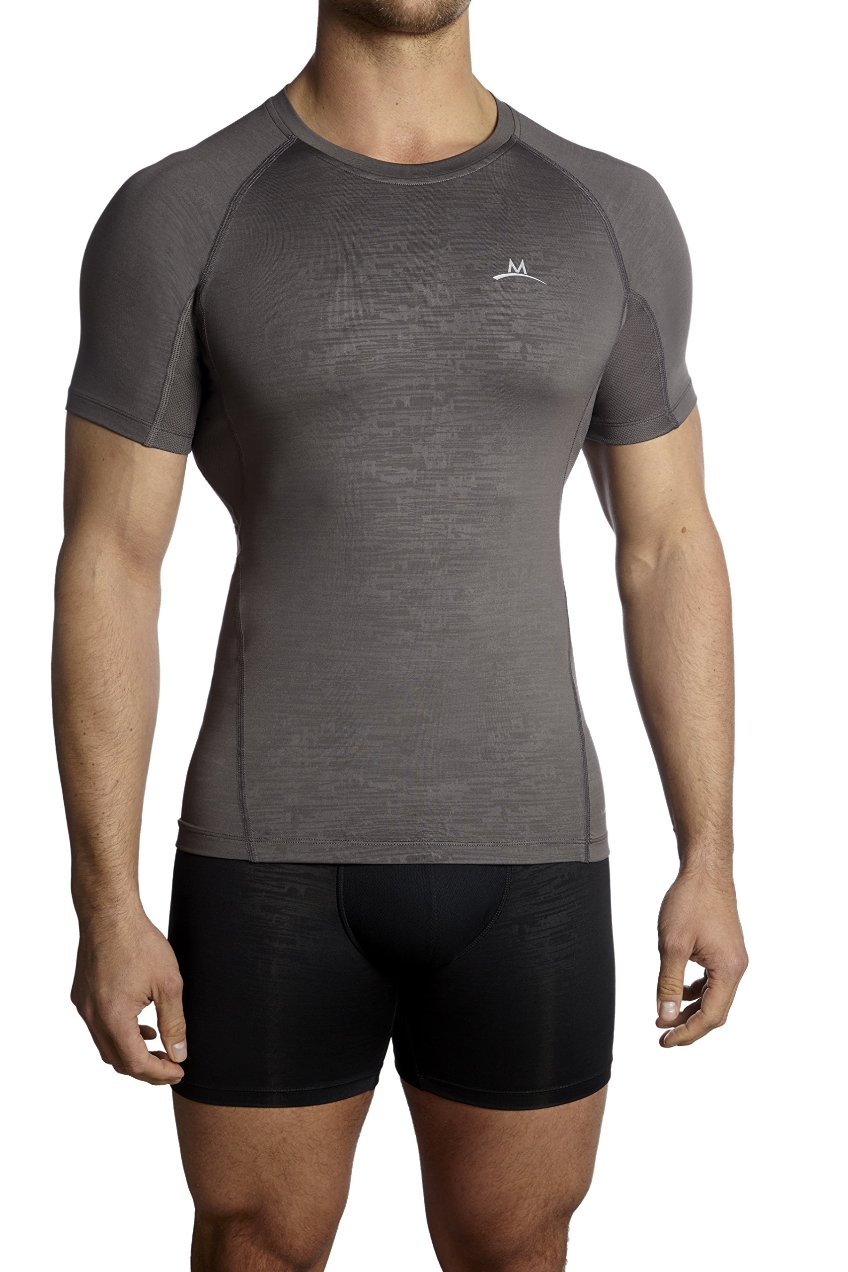 Mission Men's VaporActive Compression Shirt, Charcoal, XXX-Large ...