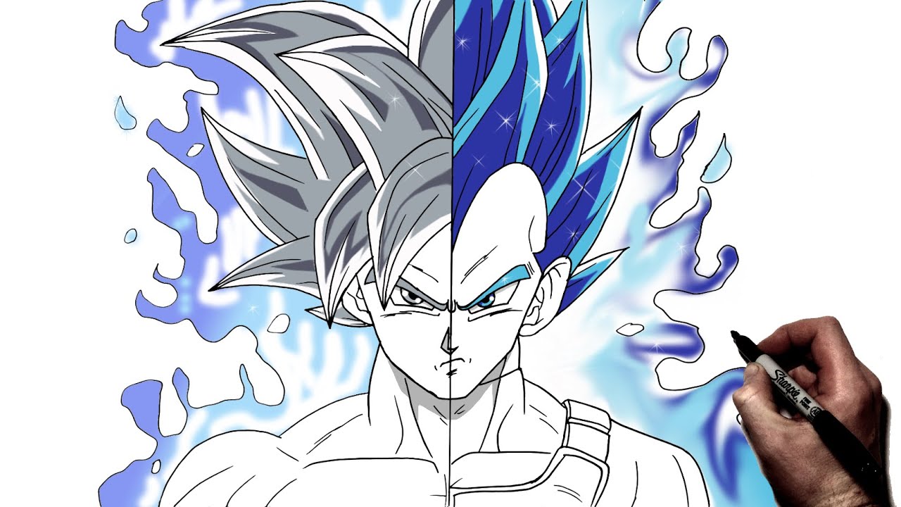 How To Draw Goku/Vegeta | Step By Step | Dragonball - YouTube