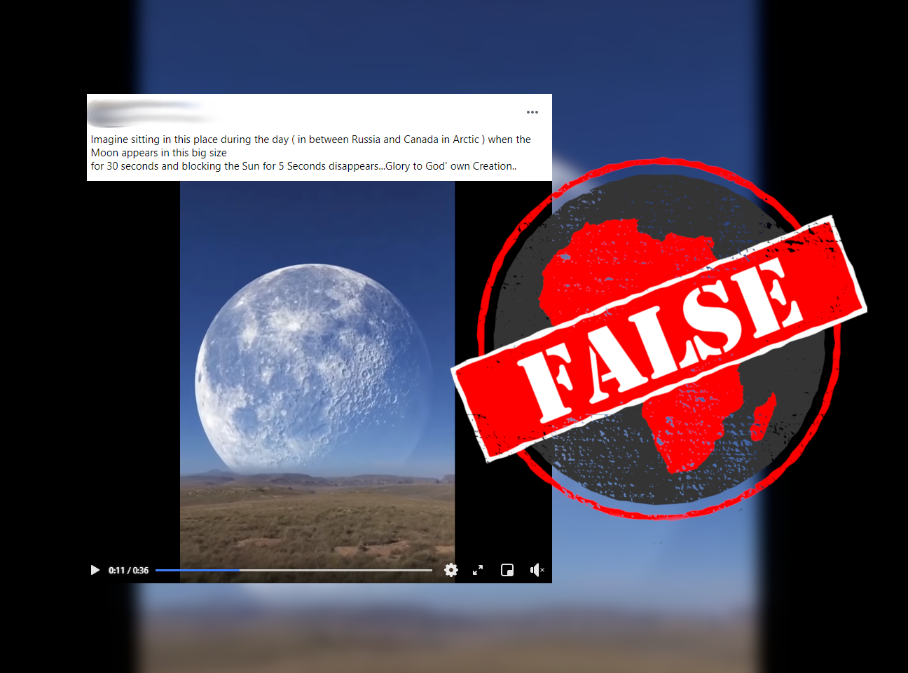 No, video of huge moon viewed from somewhere 'between Russia and ...