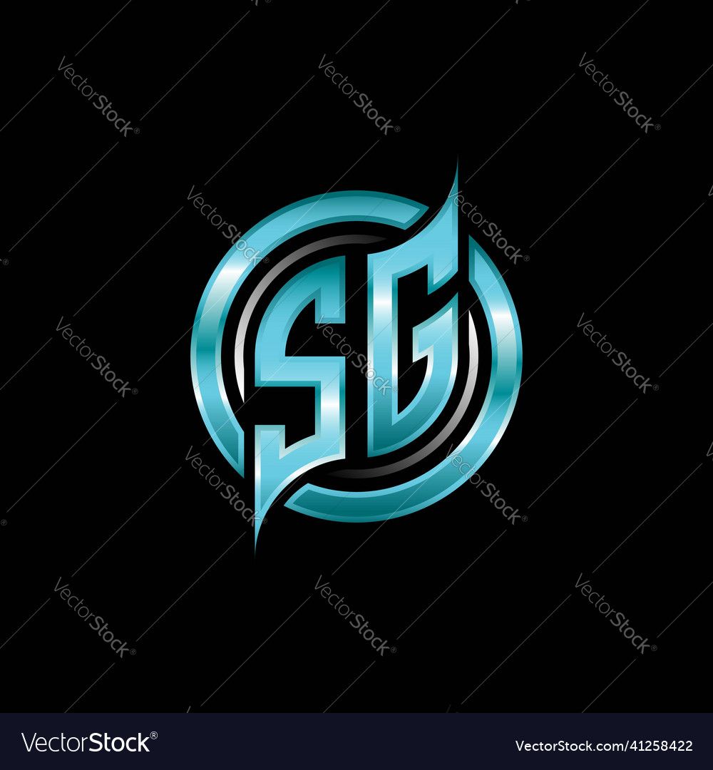 SG Initial Monogram logo esports gaming with modern geometric ...