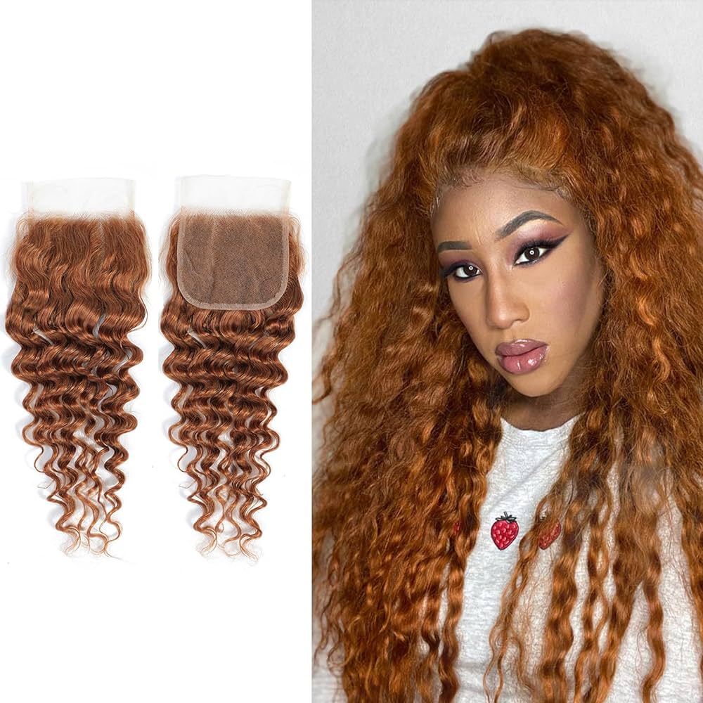 Amazon.com : X-TRESS Color 30# 16Inch 4x4 HD Lace Closure Deep ...