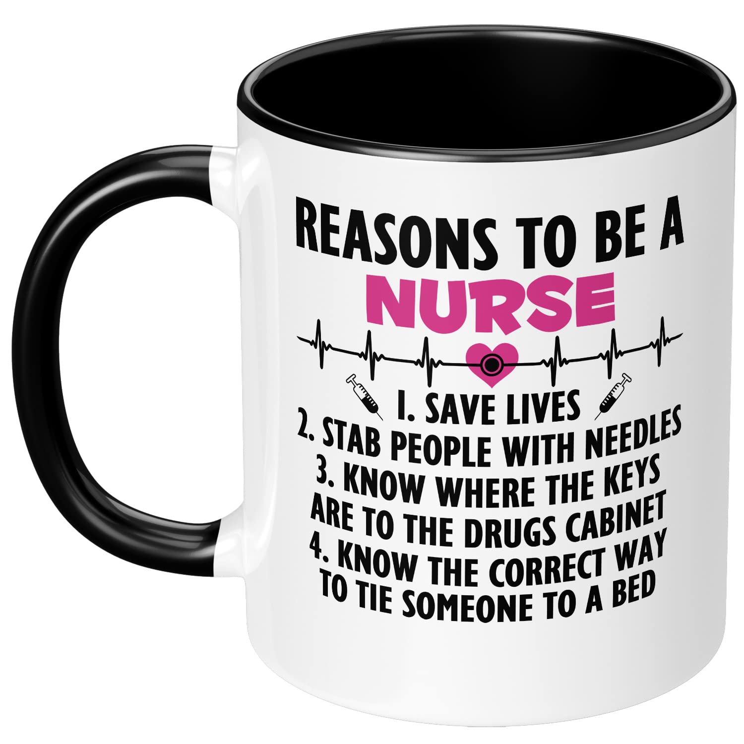 Amazon.com: Reasons to be a Nurse 11 oz Funny Coffee Mug Ceramic ...