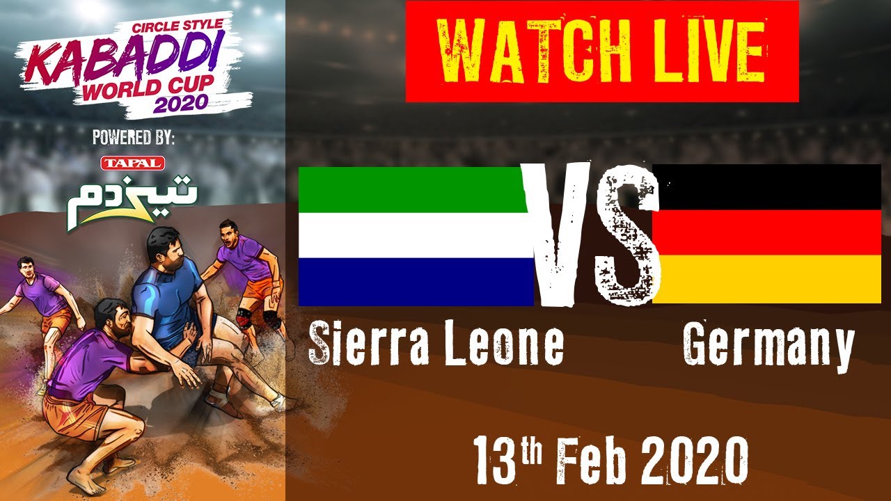 Kabaddi World Cup 2020 Live - Sierra Leone vs Germany - 13 Feb ...