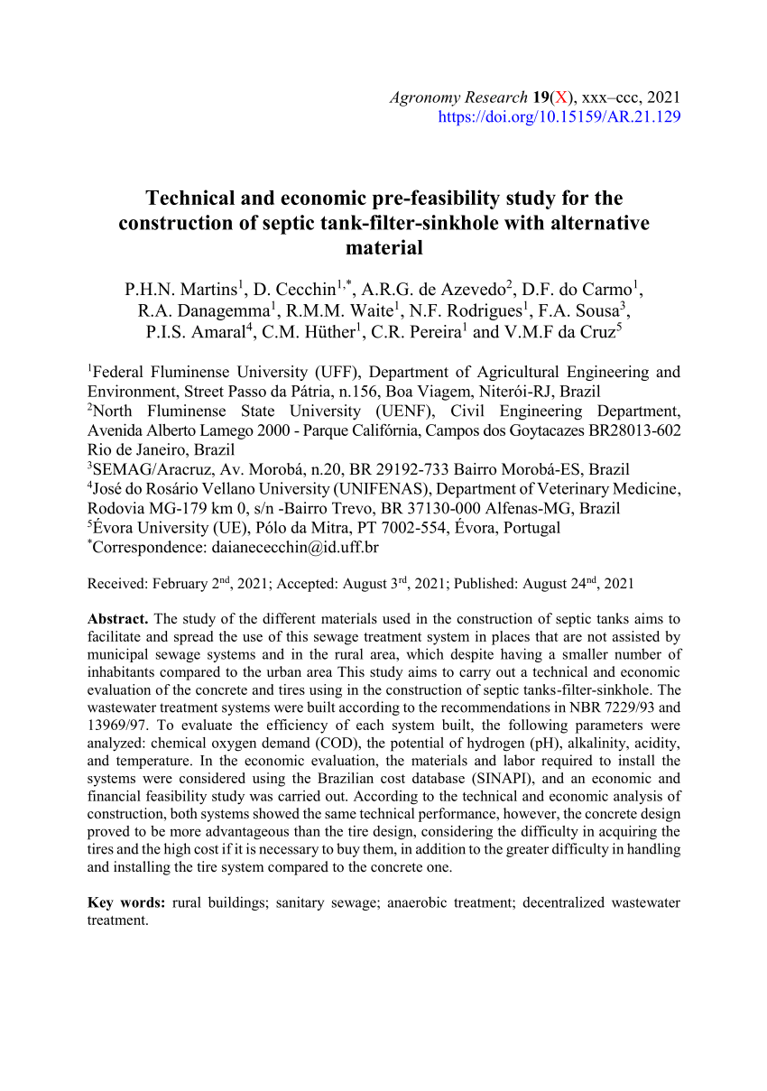 PDF) Technical and economic pre-feasibility study for the ...