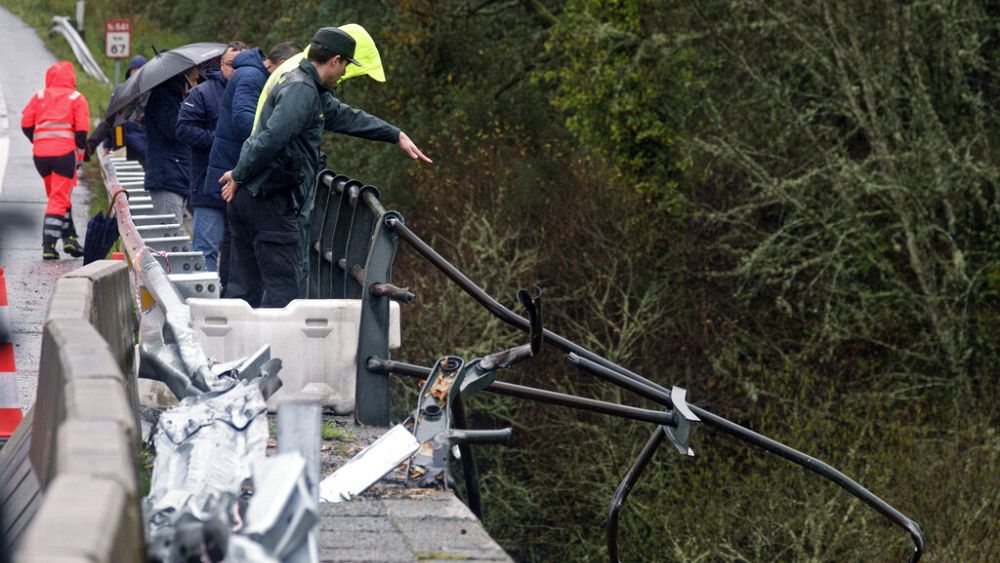 Watch: Six dead after bus plunges into river in Spain | Euronews