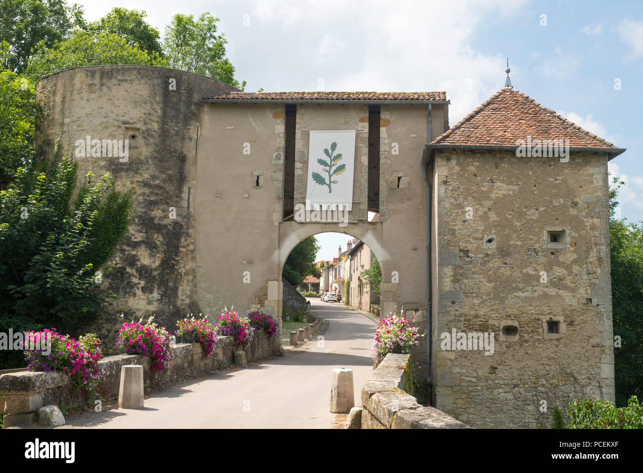 15th century forttified gate, La Porte Haute, Liverdun, Meurthe-et ...