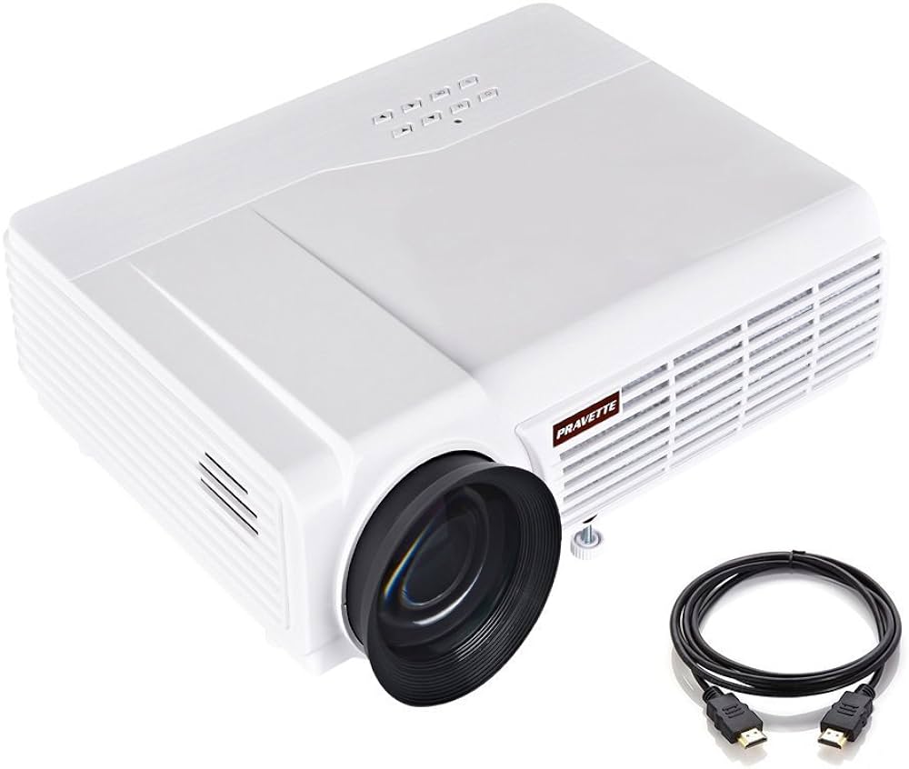 Portable Projector, PRAVETTE Movie Projector Support HD Video ...