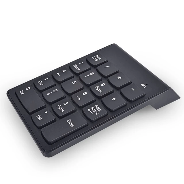 2.4G USB Numeric Keypad Wireless Number Pad 18 Keys Mini Digital ...