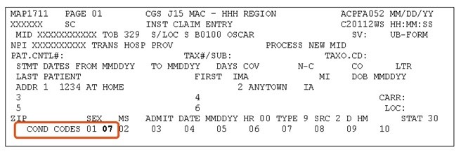 Jurisdiction M HHH - Reason Code C7010