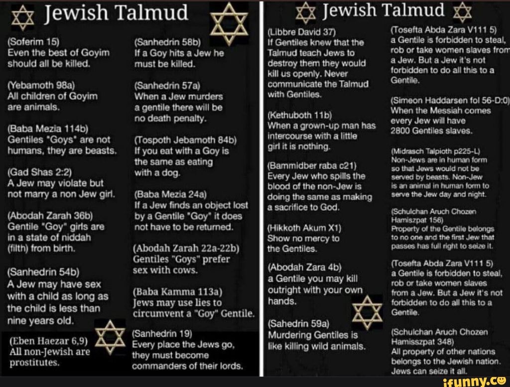 Xx Jewish Talmud yAy (Soferim 15) Even the best of Goyim should ...