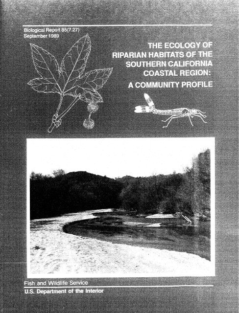 The Ecology of Riparian Habitats of the Southern California ...