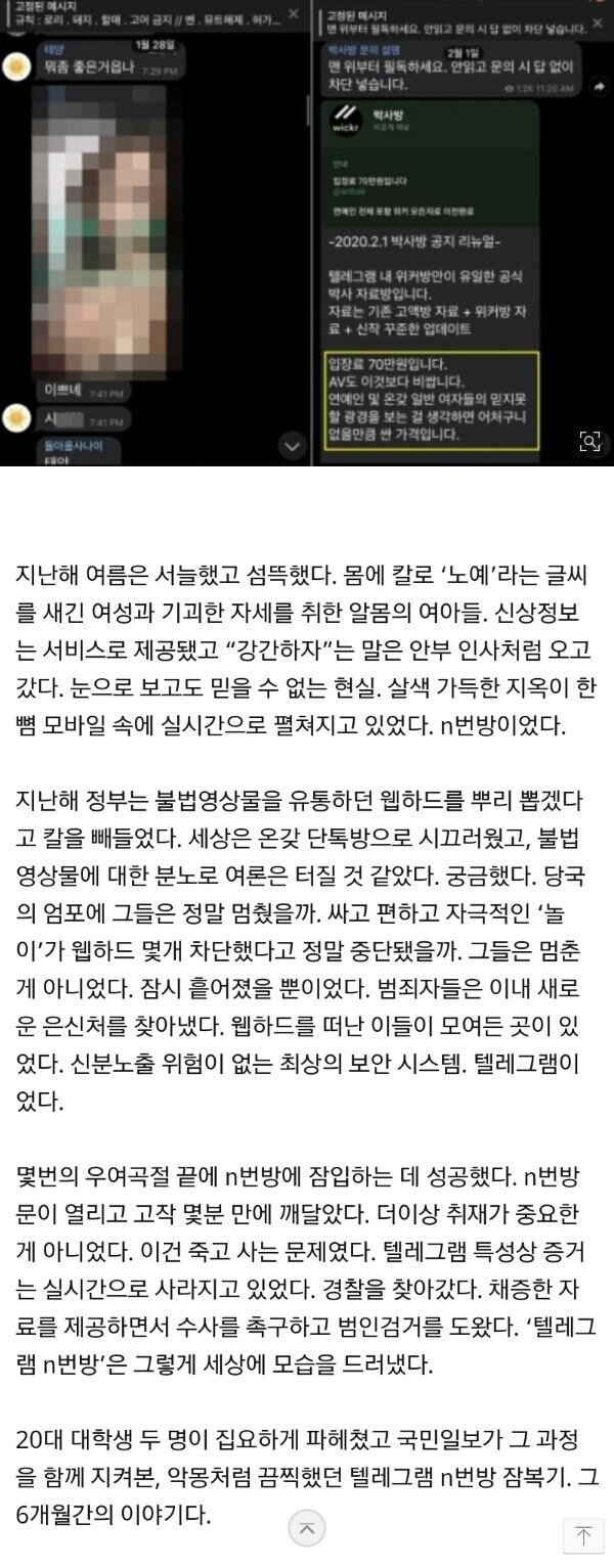 N번방 안들어간게 신의한수였네..JPG - 유머/움짤/이슈 - 에펨코리아