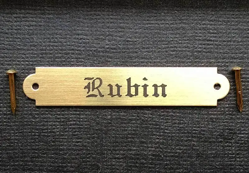 NAME PLATE XXXSM Solid Brass Custom Engraved 1 3/4" x 3/8& ...