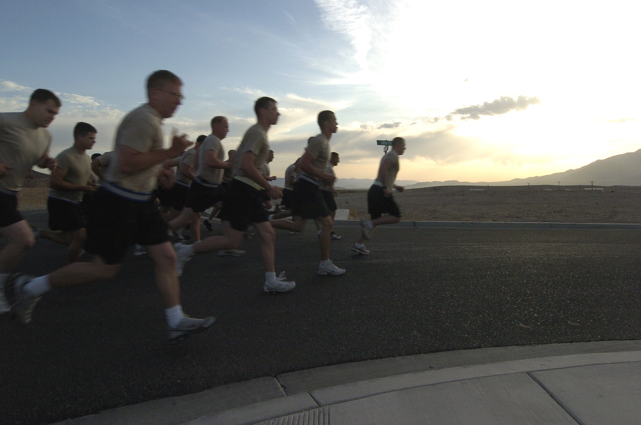 Pre-Ranger students start the 5-mile run portion of the Ranger's ...