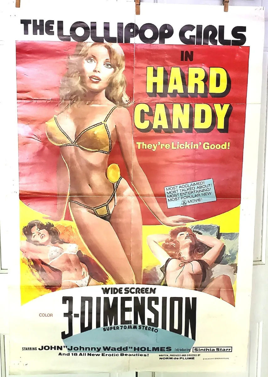 The Lollipop Girls in Hard Candy Movie Poster 3-D JOHN HOLMES Sexy ...