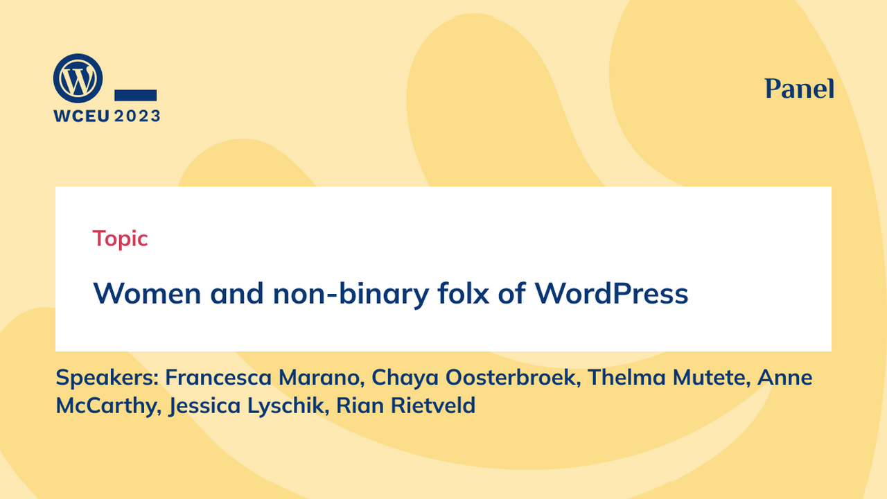 Women and non-binary folx of WordPress – WordPress.tv