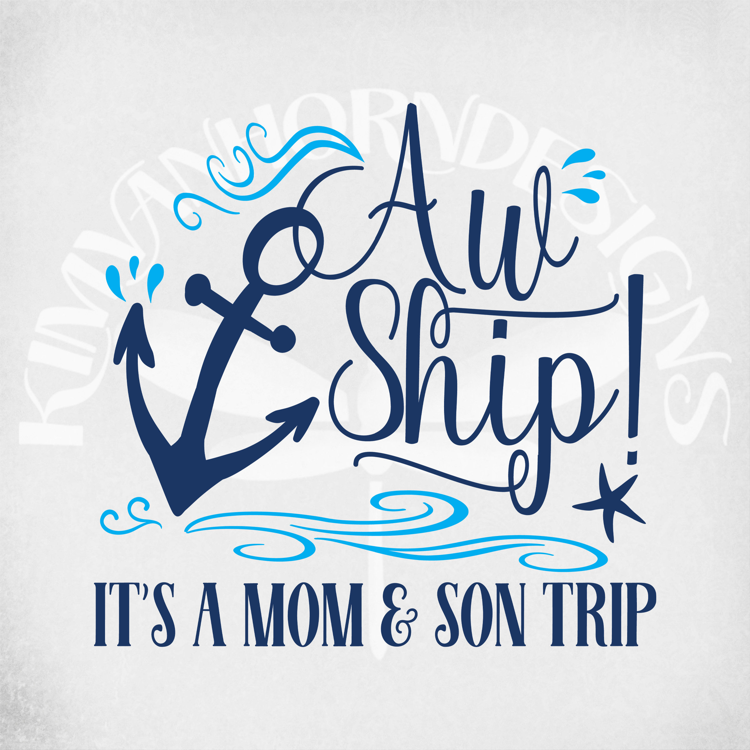 Aw Ship It's A Mom & Son Trip Svg Cruise Svg Family - Etsy