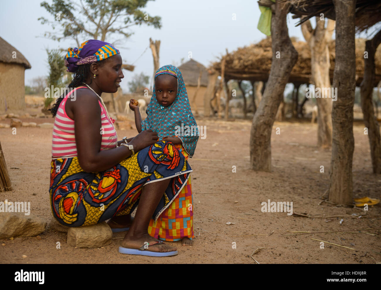 Village girl wearing a headscarf hi-res stock photography and ...