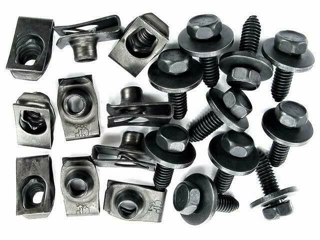 50 Piece Body Bolt and U-nut Clip Kit, 25 of Ea. M8 -1.25 x 25mm ...