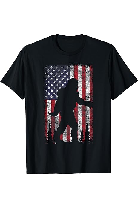 Amazon.com: Bigfoot 4th Of July Independence Patriotic USA Flag ...