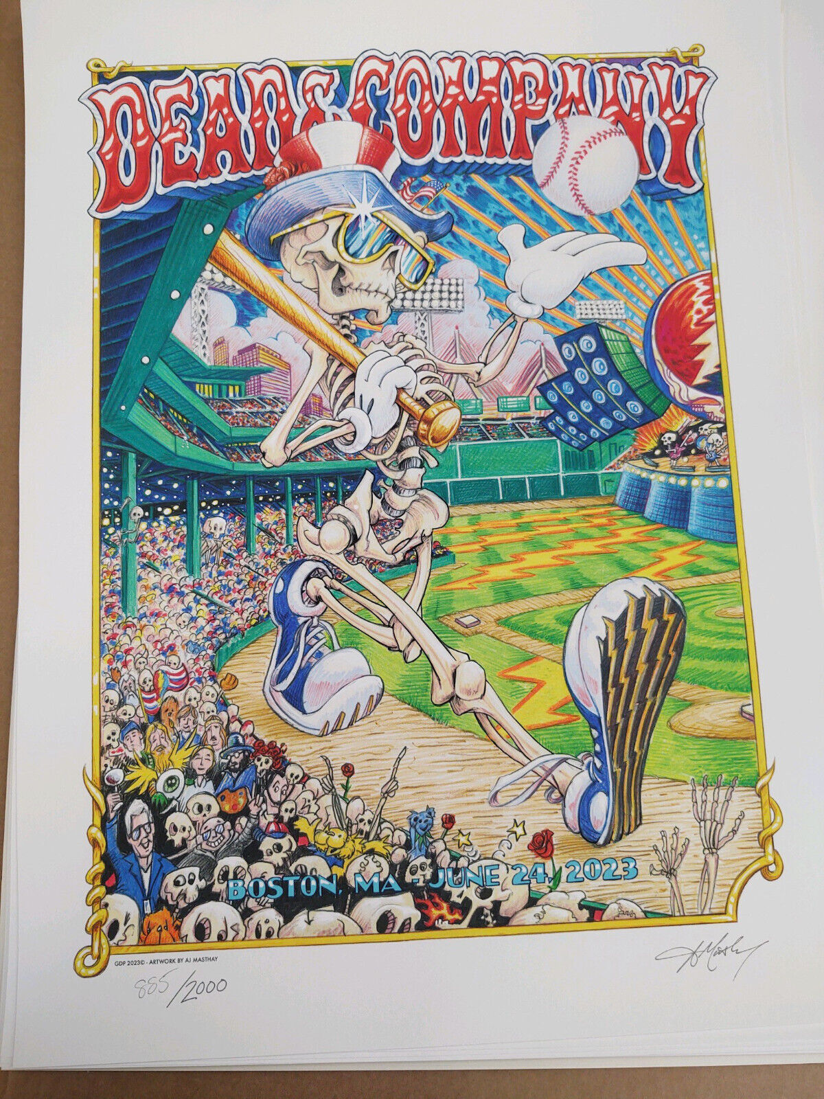 2023 Dead & and Company Poster 6/24 Fenway Park Boston Red Sox LE ...