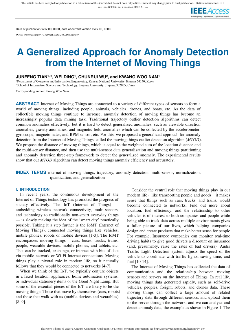 PDF) A Generalized Approach for Anomaly Detection From the ...