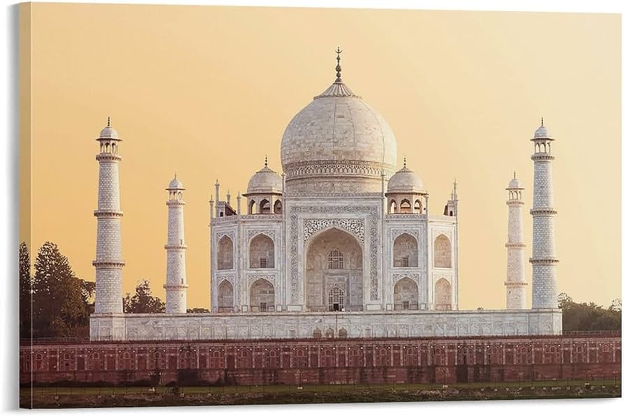 Amazon.com: YULUOZ Art Print Canvas Wall Art Taj Mahal Printable ...