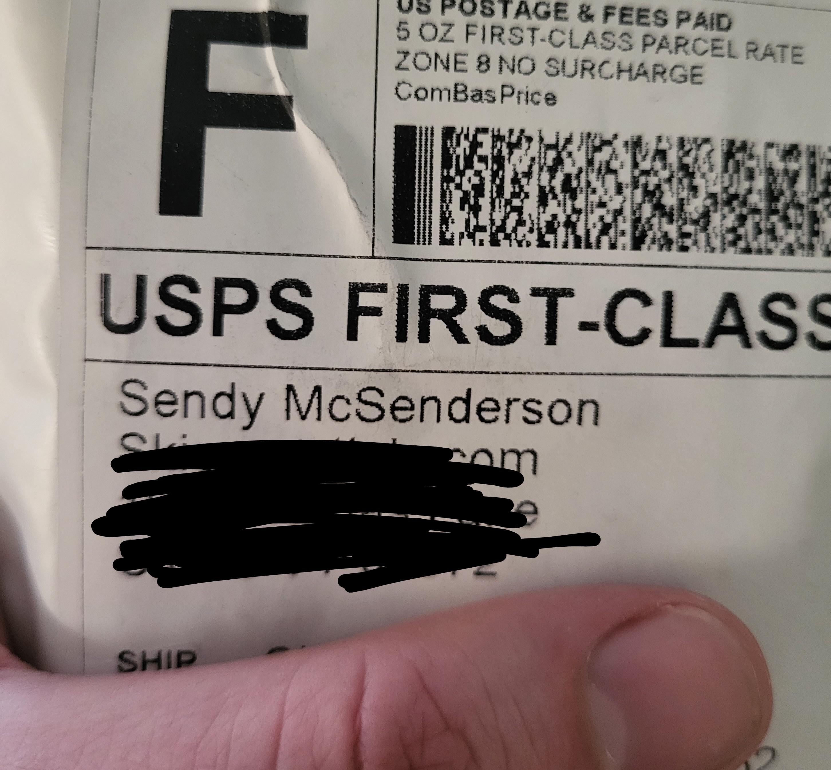 I get the feeling this isn't the sender's real name. : r/funny