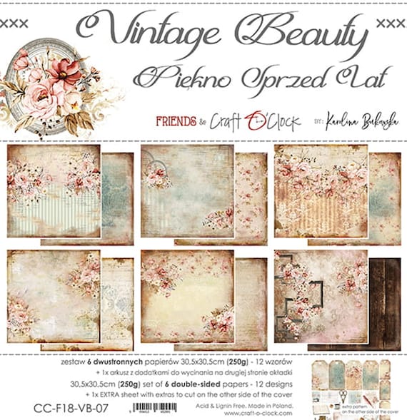 Scrapbook Paper Pad 12 X 12 Vintage Beauty - Etsy