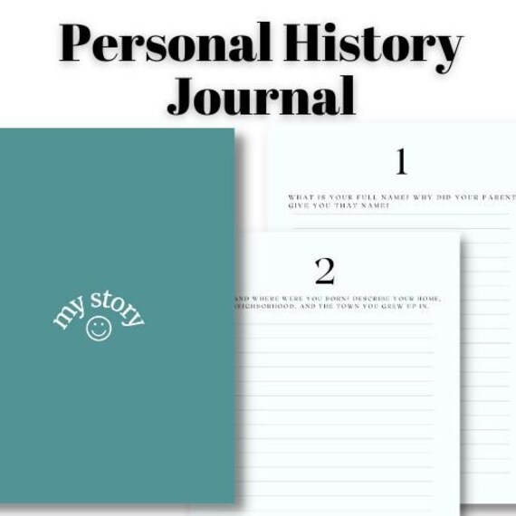 Personal History Journal My Story - Etsy