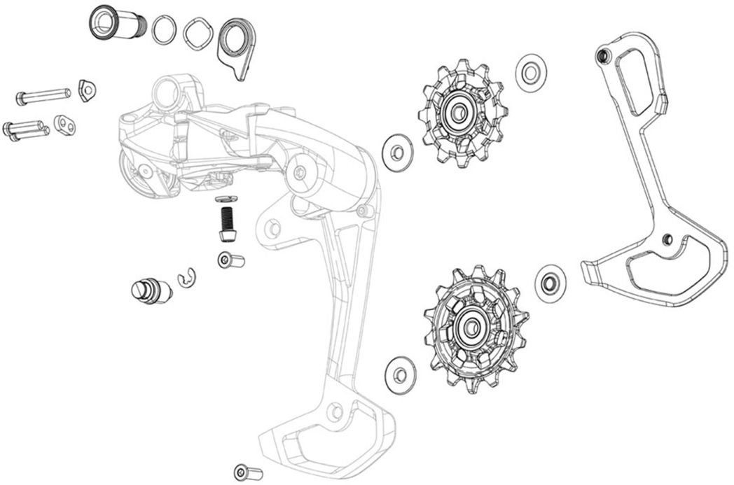 Sram REAR DERAILLEUR INNER CAGE SXNX EAGLE AND GX EAGLE AXS ...