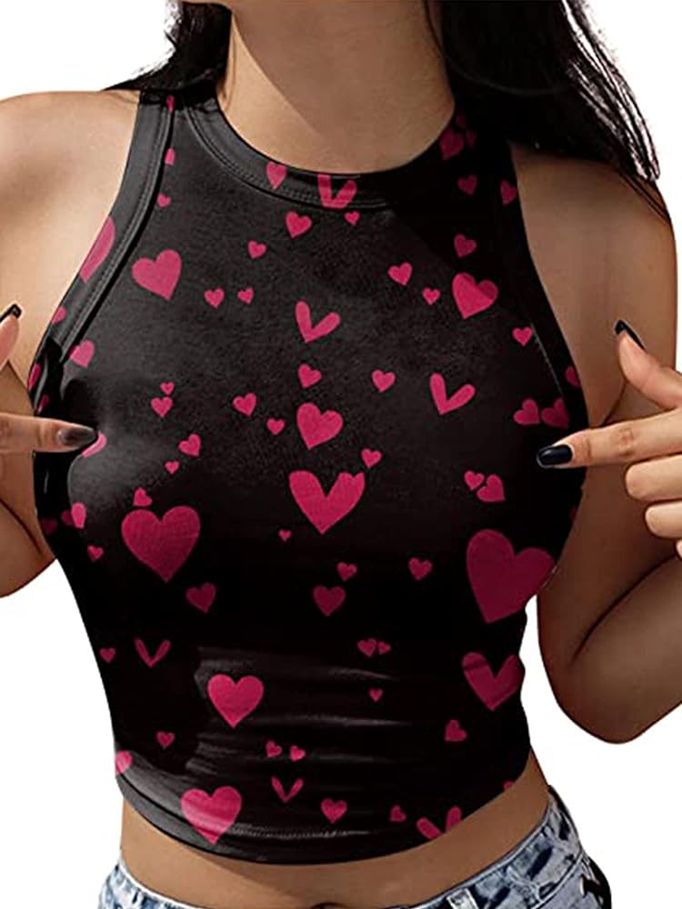 Women Graphic Camisole Trendy Aesthetic Sleeveless Crop Tank Tops ...