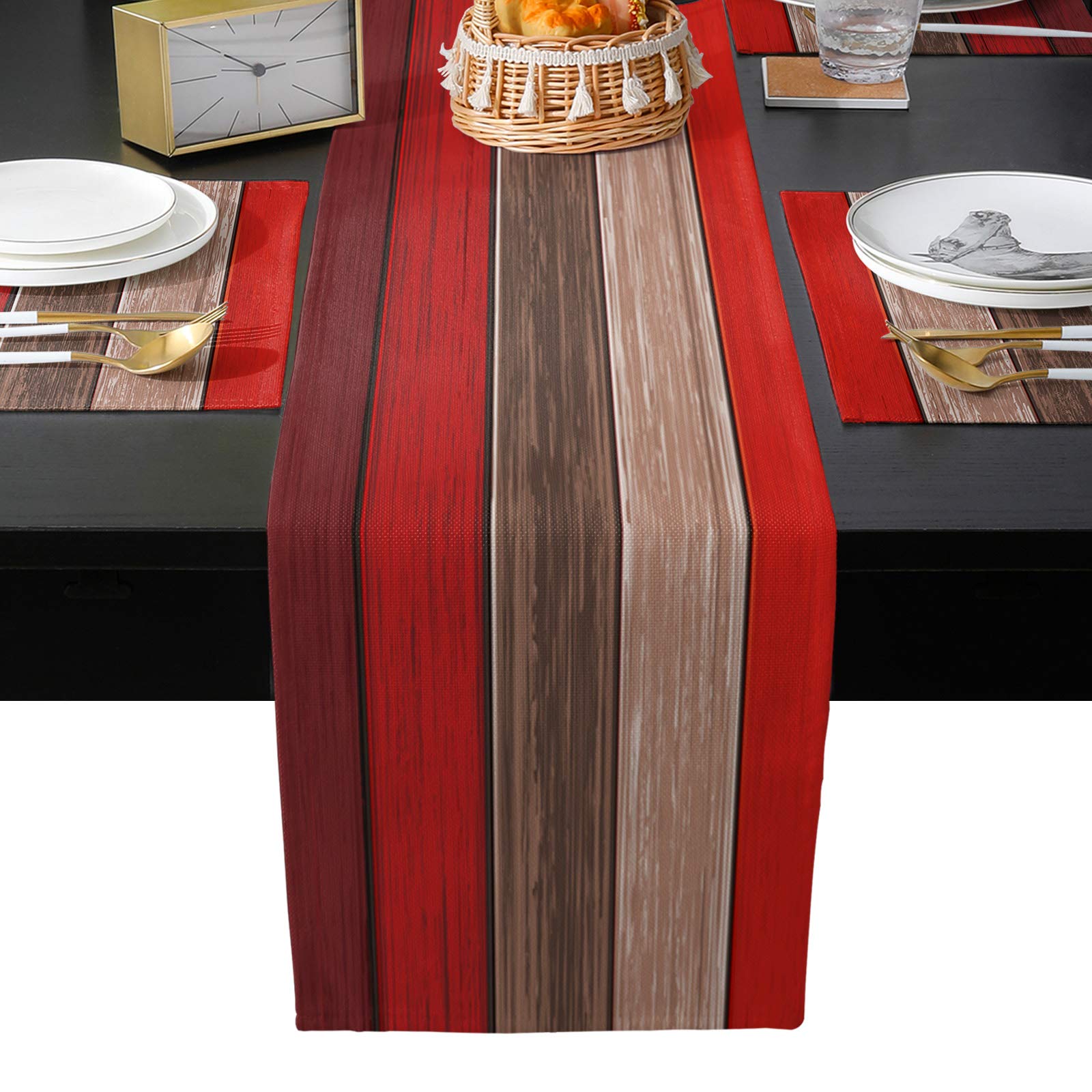 Amazon.com: ZEREAA Christmas Table Runner and Placemats Set ...