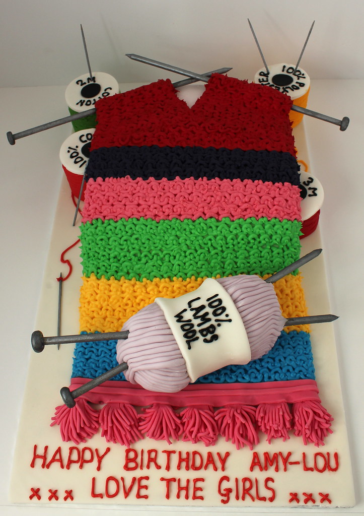 Knitting Birthday Cake | Pauls Creative Cakes | Flickr