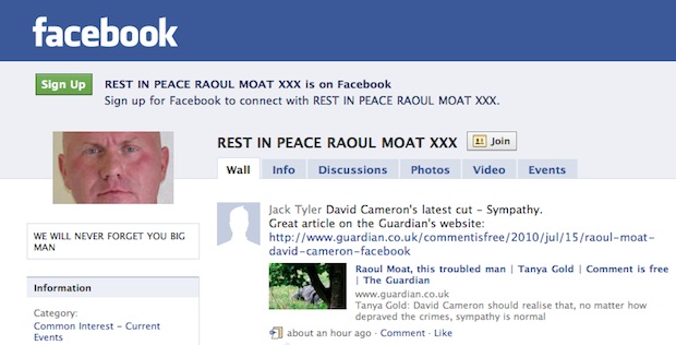 Facebook, British Government Fall Out Over Fan Page for Murderer