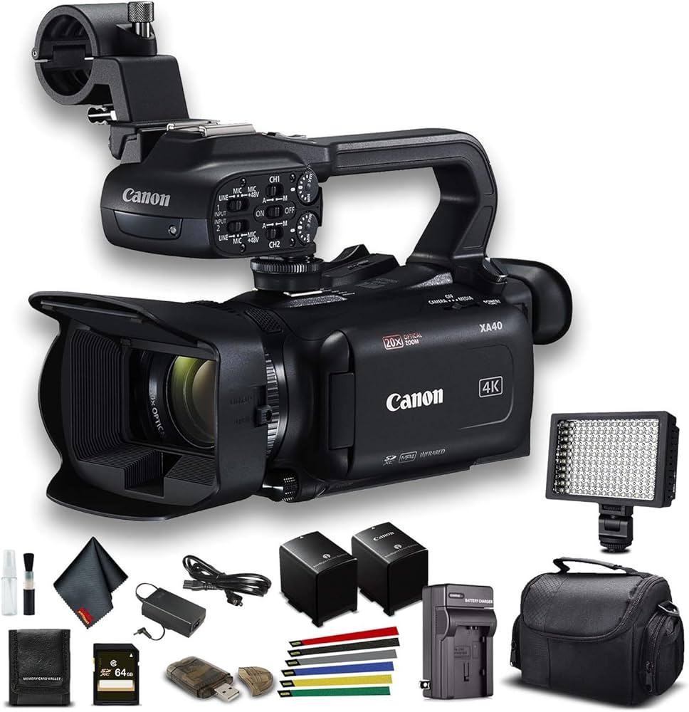 Amazon.com : Canon XA40 Professional UHD 4K Camcorder (3666C002) W ...