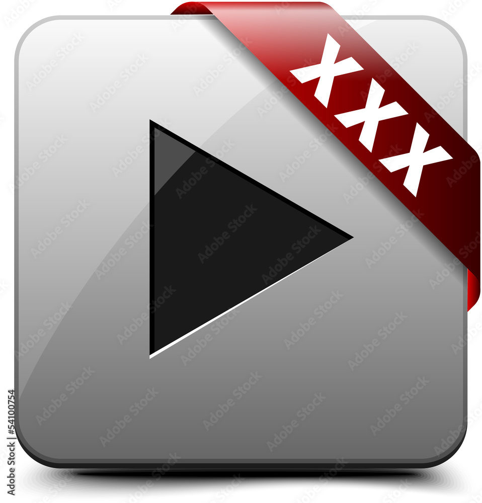 XXX Video button Stock Vector | Adobe Stock