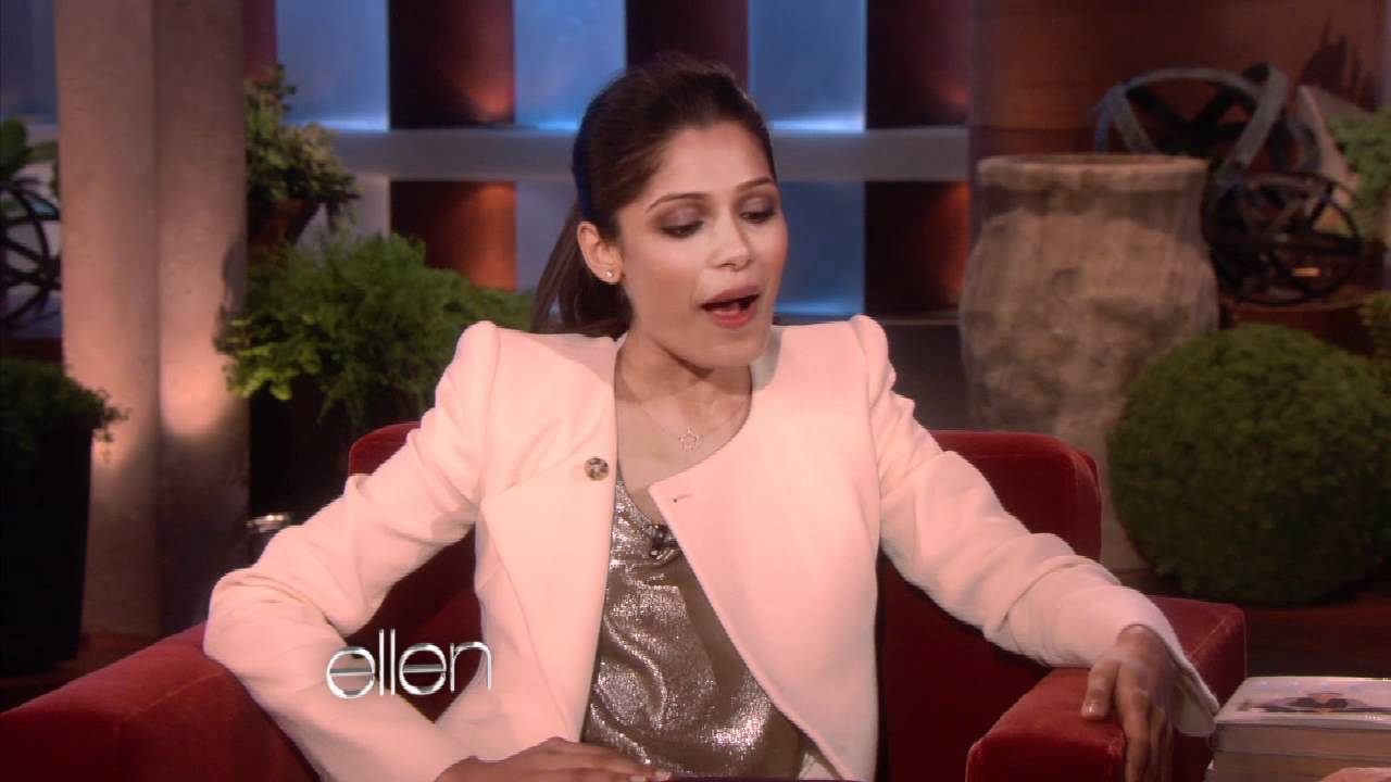 Freida Pinto Talks Butt Double - YouTube