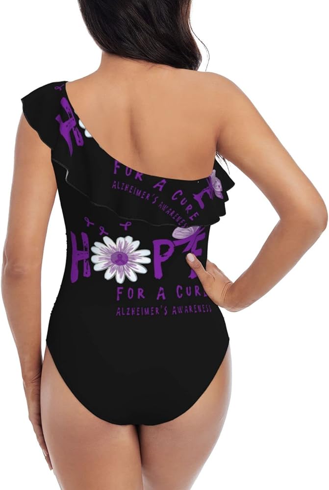 Hope for A Cure Alzheimer's Awareness Flower Women's One Piece ...