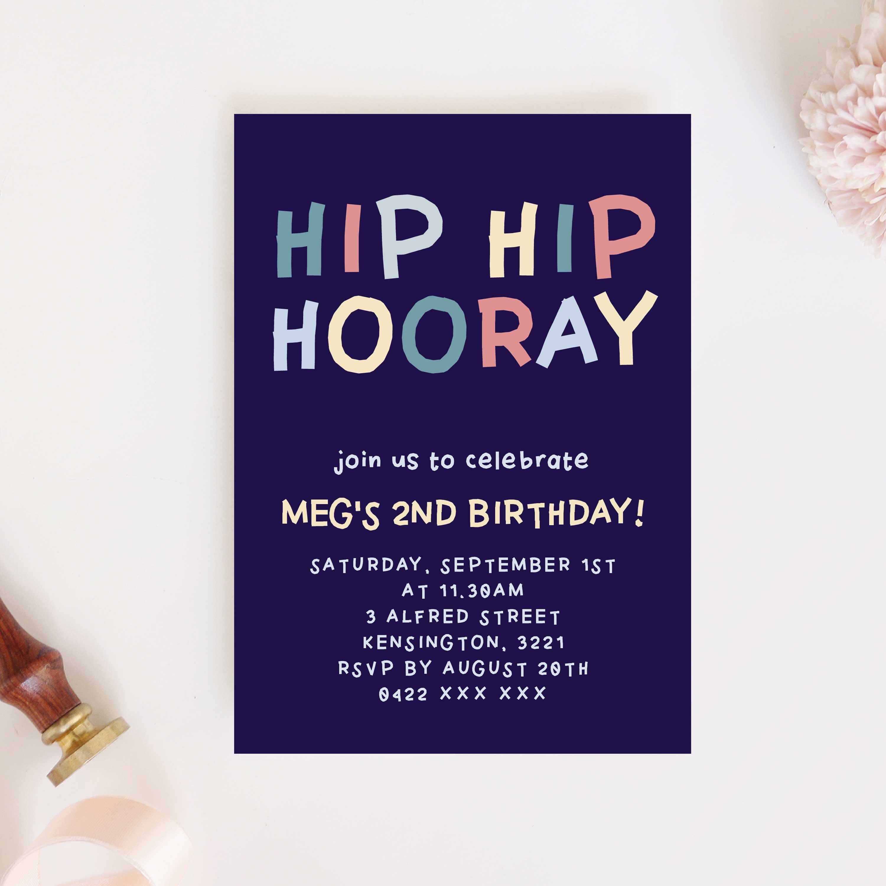 Editable Rainbow 2nd Birthday Party Invitation Download - Etsy
