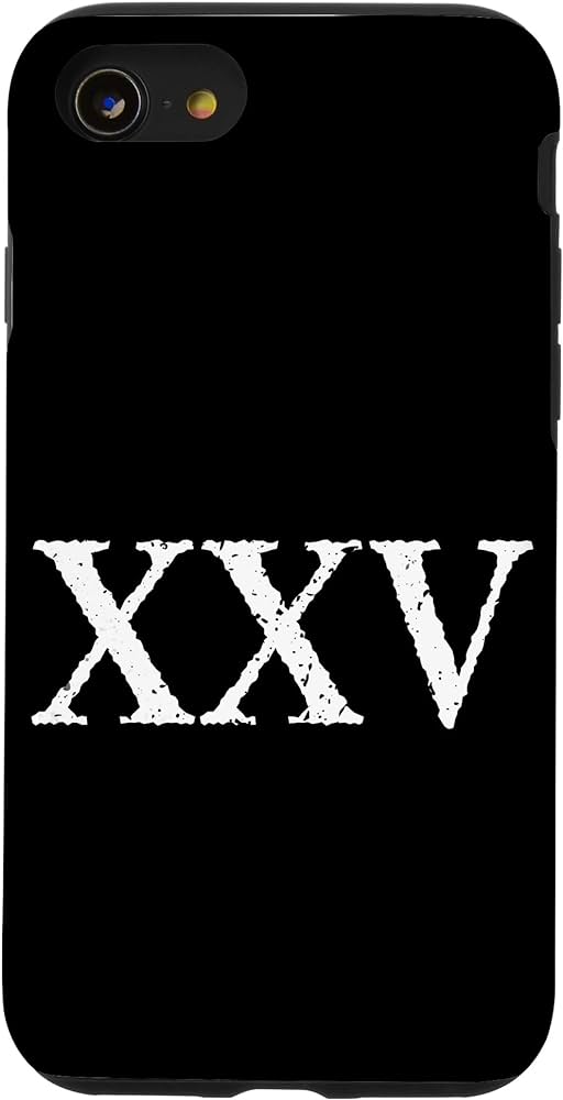 Amazon.com: iPhone SE (2020) / 7 / 8 Roman Numeral 25 XXV print ...