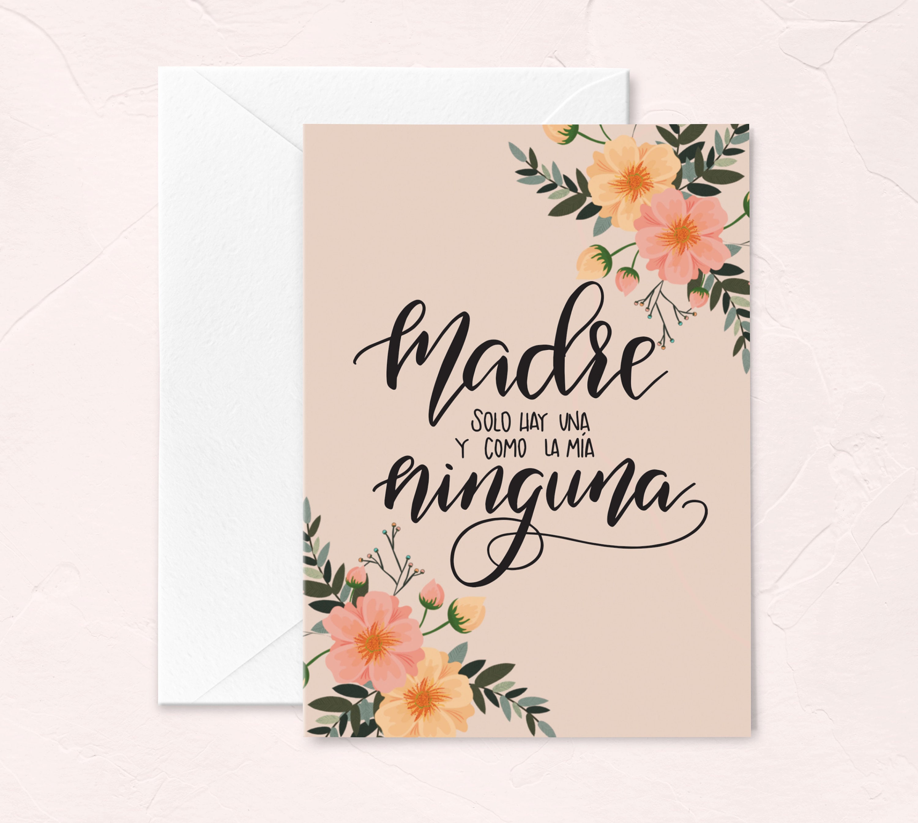 Madre Solo Hay Una Mother's Day Card in Spanish - Etsy Hong Kong