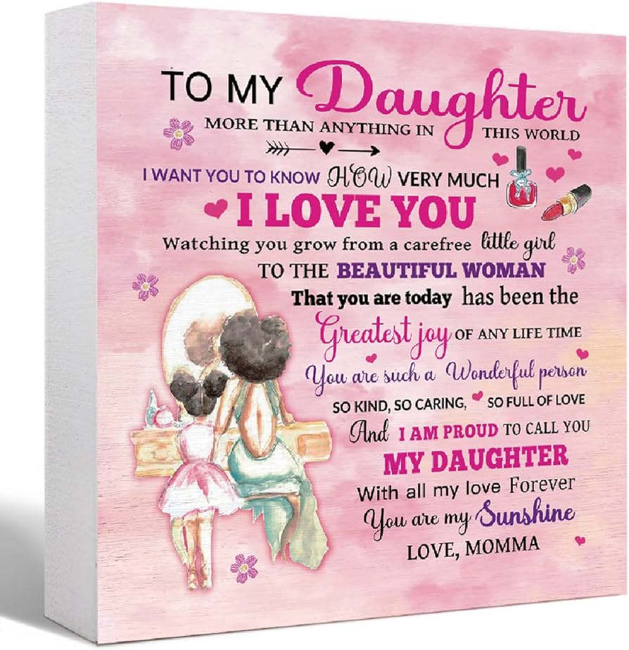 Amazon.com : Daughter Gift from Mom,To My Daughter I Want You to ...