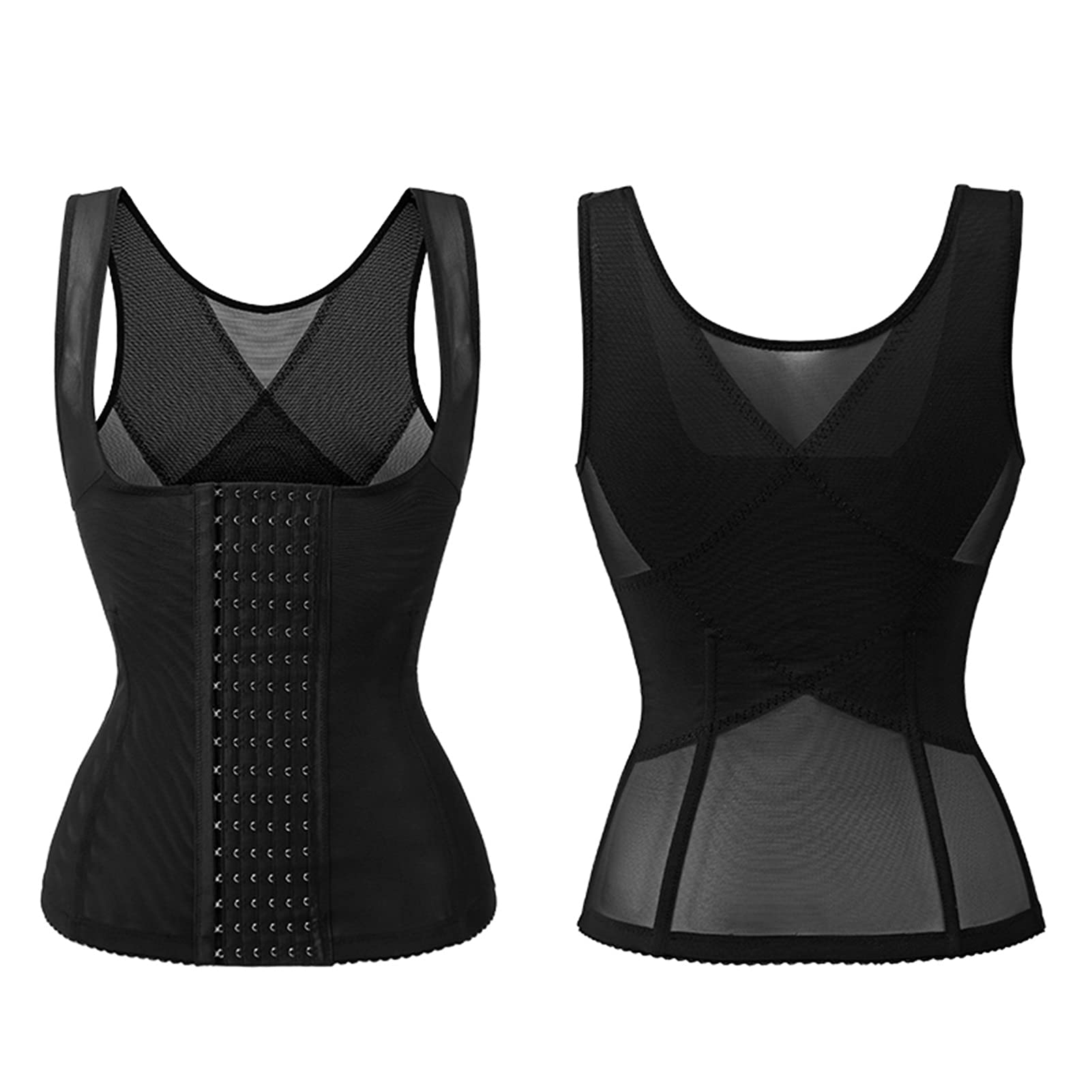 WANGPIN Women Tummy Control Body Shaper Posture Corrector Full ...