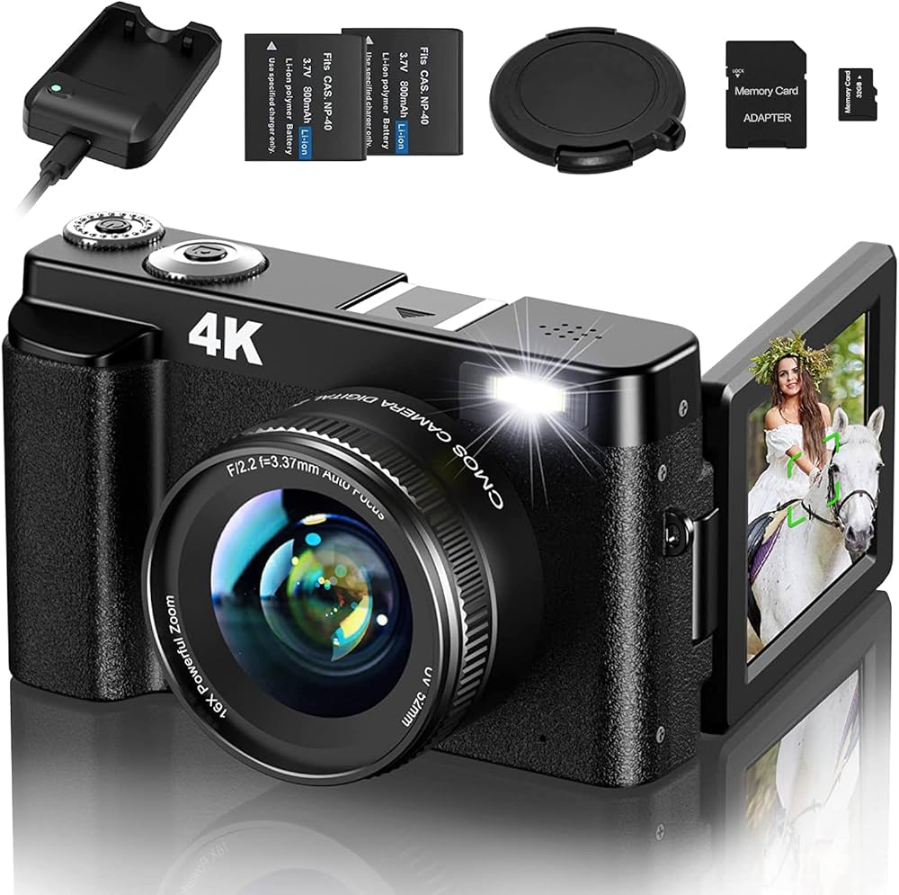 Amazon.com : Aufoya 4K Digital Camera, Autofocus 48MP Video Camera ...