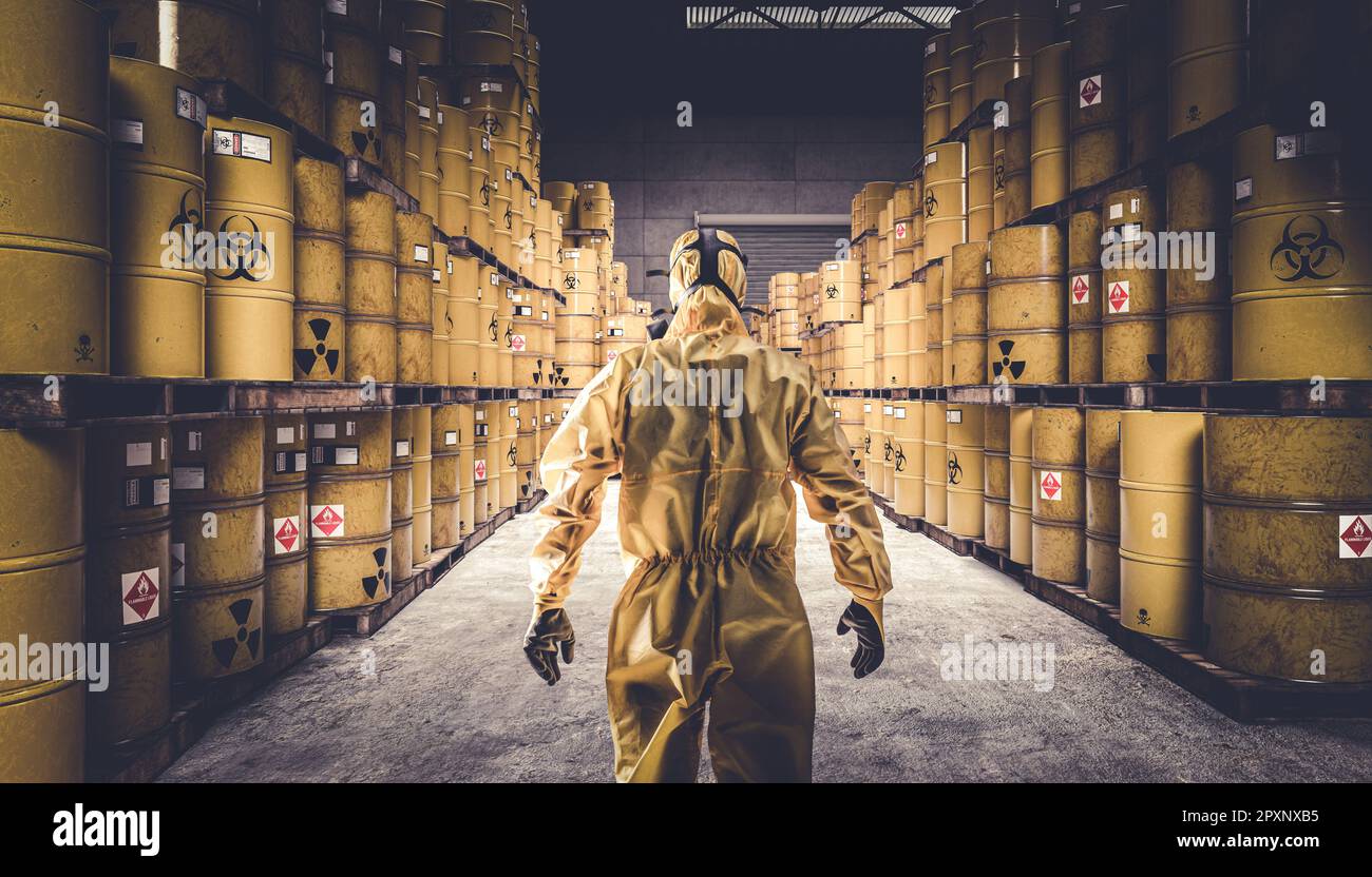 Radioactivity man in gas mask hi-res stock photography and images ...