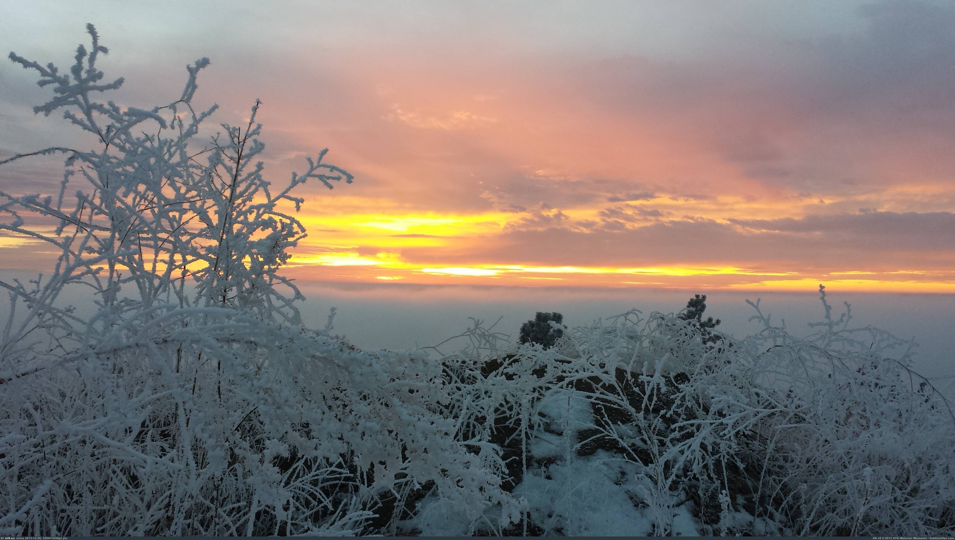 Pic. #Sunset #Clouds #Frosted #Spokane #Hill #3264x1836, 513716B ...